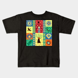 Tribal Blocks Kids T-Shirt